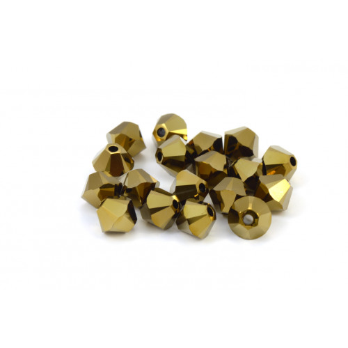 Bicone Swarovski (5328) 3mm cristal dorado 2xab 